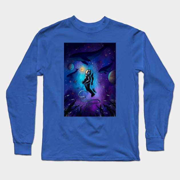 Space sea Long Sleeve T-Shirt by Mally